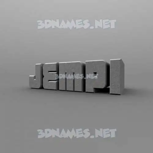 jempi in Solid Grey style - 3D name wallpaper