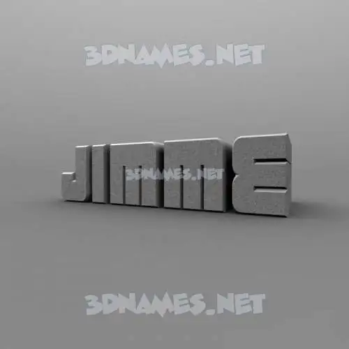 jimme in Solid Grey style - 3D name wallpaper