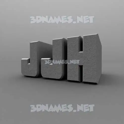 jjh in Solid Grey style - 3D name wallpaper