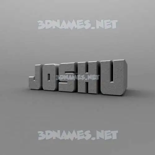 joshu in Solid Grey style - 3D name wallpaper