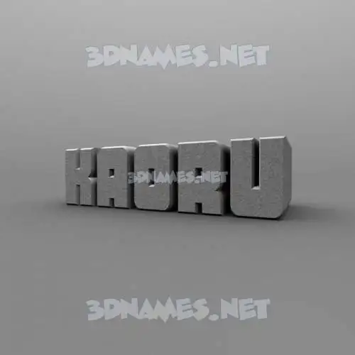 kaoru in Solid Grey style - 3D name wallpaper