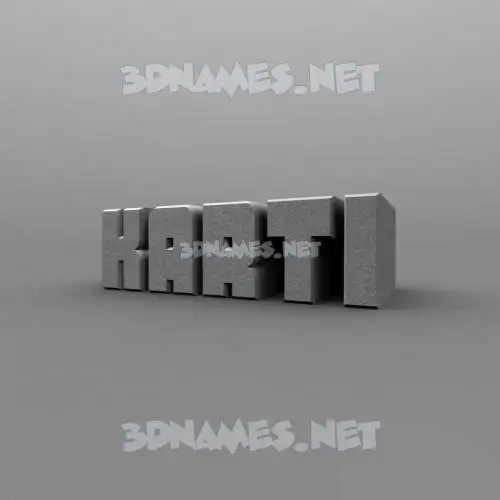 karti in Solid Grey style - 3D name wallpaper