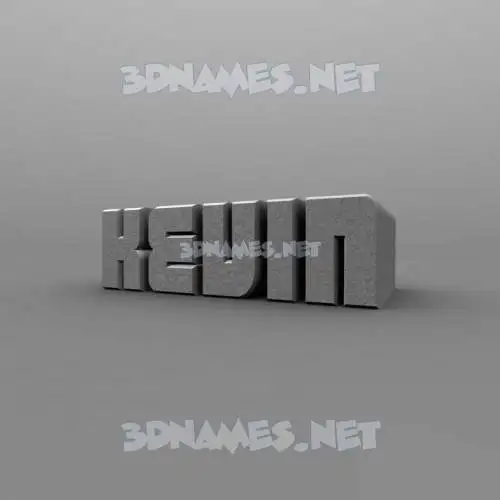 kevin in Solid Grey style - 3D name wallpaper
