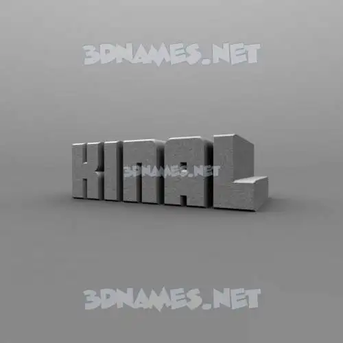 kinal in Solid Grey style - 3D name wallpaper kinal in Solid Grey style - 3D name wallpaper