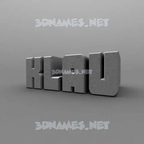 klau in Solid Grey style - 3D name wallpaper klau in Solid Grey style - 3D name wallpaper