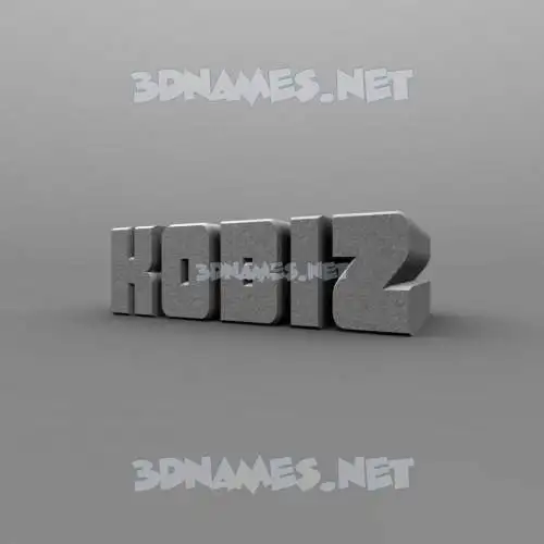 kobiz in Solid Grey style - 3D name wallpaper