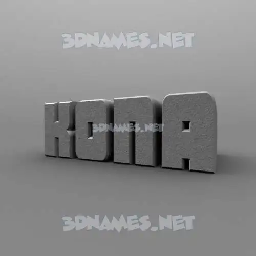 kona in Solid Grey style - 3D name wallpaper kona in Solid Grey style - 3D name wallpaper