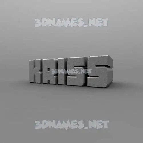 kriss in Solid Grey style - 3D name wallpaper