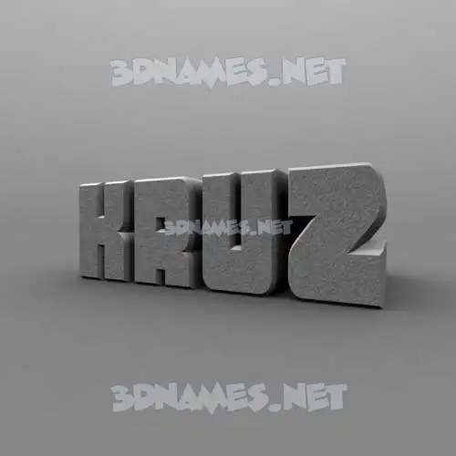 kruz in Solid Grey style - 3D name wallpaper