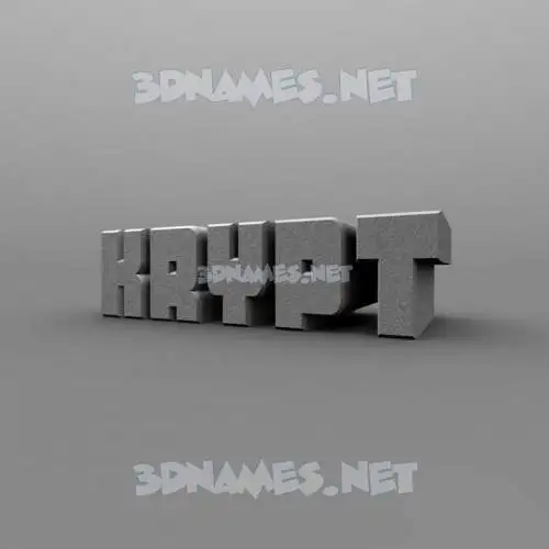 krypt in Solid Grey style - 3D name wallpaper