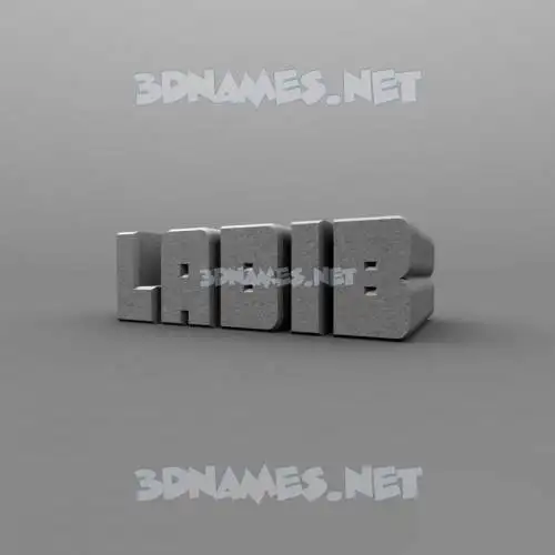 labib in Solid Grey style - 3D name wallpaper