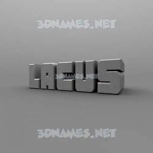 lacus in Solid Grey style - 3D name wallpaper