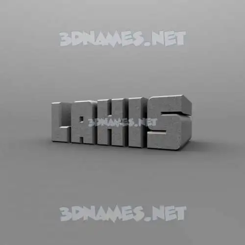 lakis in Solid Grey style - 3D name wallpaper