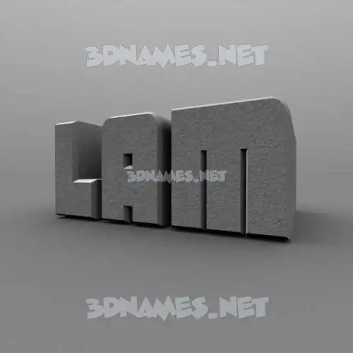 lam in Solid Grey style - 3D name wallpaper lam in Solid Grey style - 3D name wallpaper