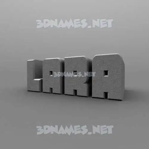 lara in Solid Grey style - 3D name wallpaper
