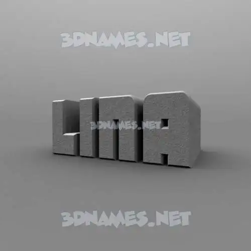 lina in Solid Grey style - 3D name wallpaper lina in Solid Grey style - 3D name wallpaper