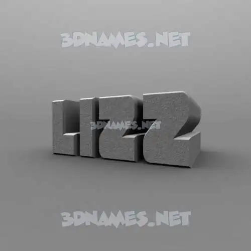 lizz in Solid Grey style - 3D name wallpaper