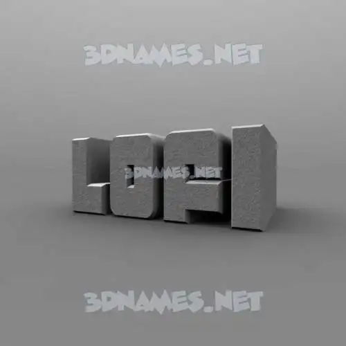 lofi in Solid Grey style - 3D name wallpaper