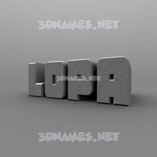 lopa in Solid Grey style - 3D name wallpaper