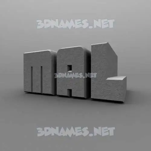 mal in Solid Grey style - 3D name wallpaper mal in Solid Grey style - 3D name wallpaper