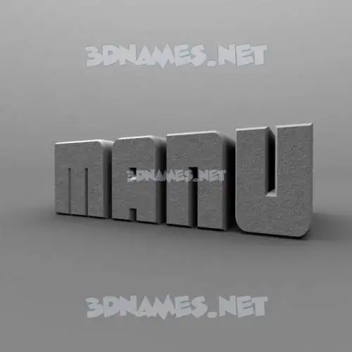 manu in Solid Grey style - 3D name wallpaper