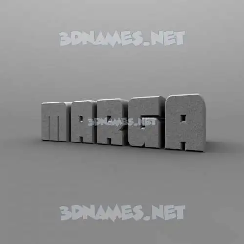 marga in Solid Grey style - 3D name wallpaper