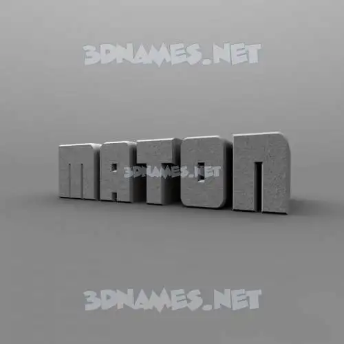 maton in Solid Grey style - 3D name wallpaper maton in Solid Grey style - 3D name wallpaper