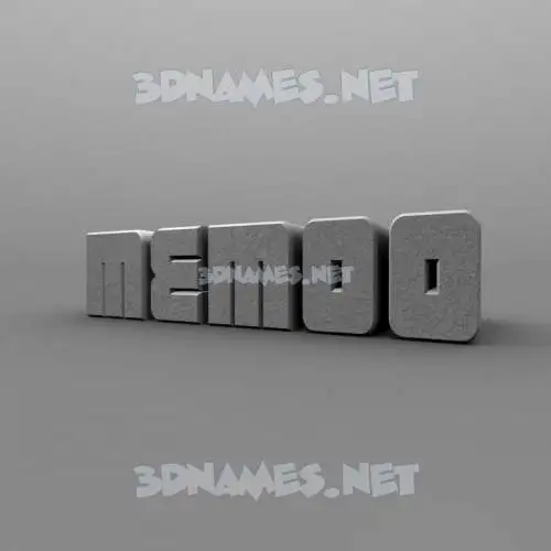memoo in Solid Grey style - 3D name wallpaper