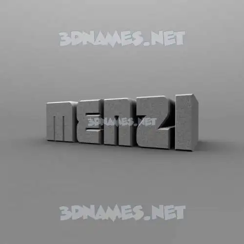 menzi in Solid Grey style - 3D name wallpaper menzi in Solid Grey style - 3D name wallpaper