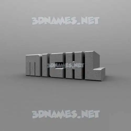 michl in Solid Grey style - 3D name wallpaper