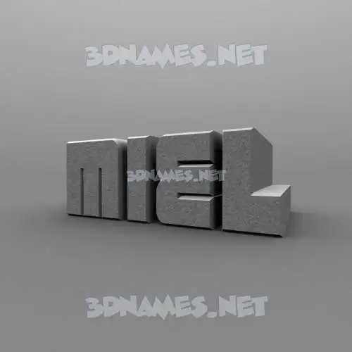 miel in Solid Grey style - 3D name wallpaper miel in Solid Grey style - 3D name wallpaper