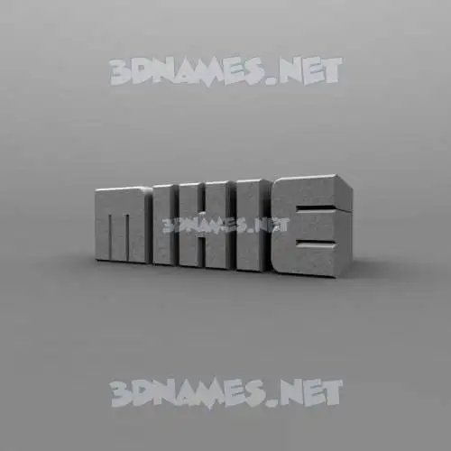 mikie in Solid Grey style - 3D name wallpaper