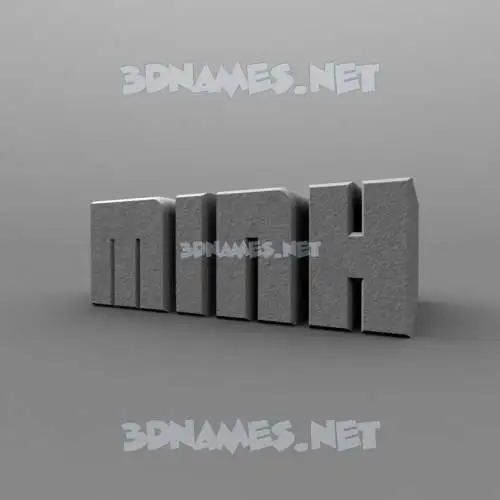 minh in Solid Grey style - 3D name wallpaper
