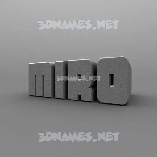 miro in Solid Grey style - 3D name wallpaper miro in Solid Grey style - 3D name wallpaper