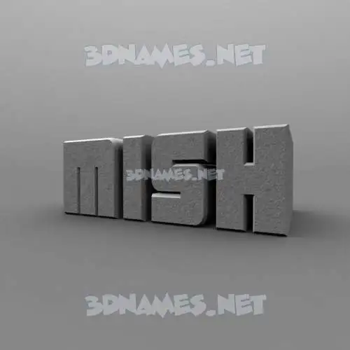 mish in Solid Grey style - 3D name wallpaper mish in Solid Grey style - 3D name wallpaper