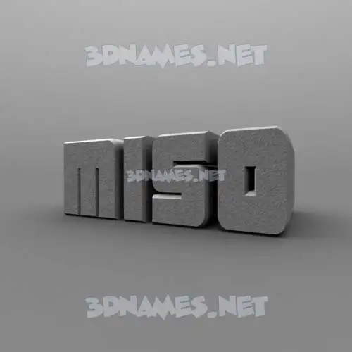 miso in Solid Grey style - 3D name wallpaper