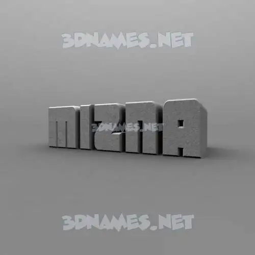 mizna in Solid Grey style - 3D name wallpaper mizna in Solid Grey style - 3D name wallpaper