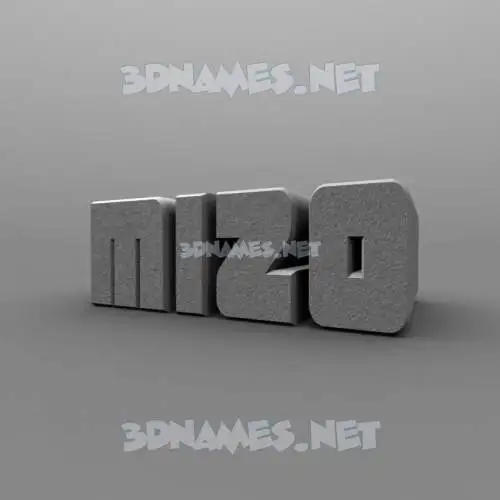 mizo in Solid Grey style - 3D name wallpaper