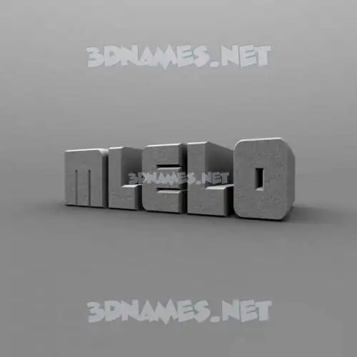 mlelo in Solid Grey style - 3D name wallpaper