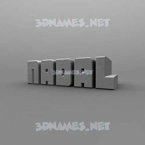 nadal in Solid Grey style - 3D name wallpaper nadal in Solid Grey style - 3D name wallpaper
