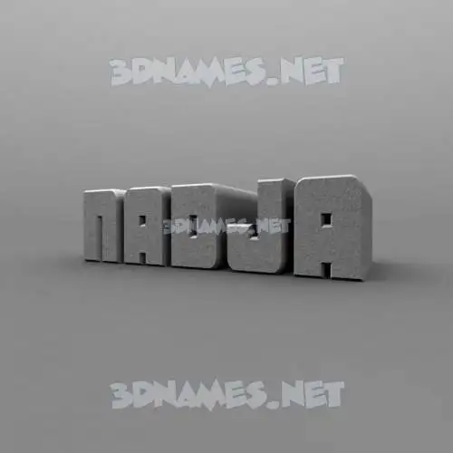 nadja in Solid Grey style - 3D name wallpaper