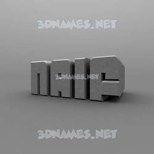 naif in Solid Grey style - 3D name wallpaper