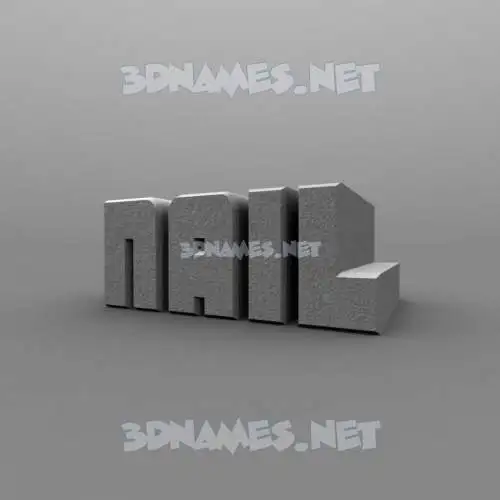nail in Solid Grey style - 3D name wallpaper nail in Solid Grey style - 3D name wallpaper