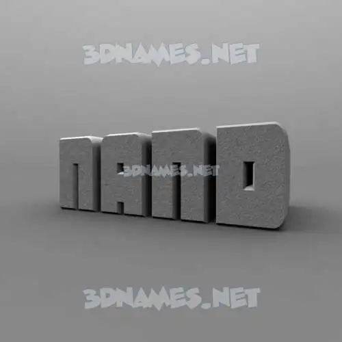 nand in Solid Grey style - 3D name wallpaper