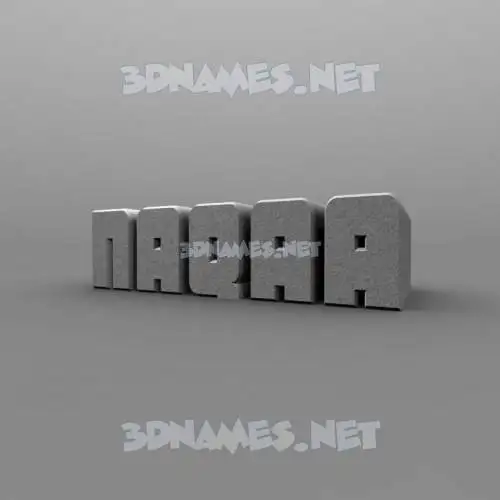 naqaa in Solid Grey style - 3D name wallpaper