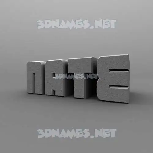 nate in Solid Grey style - 3D name wallpaper