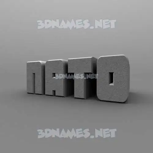 nato in Solid Grey style - 3D name wallpaper