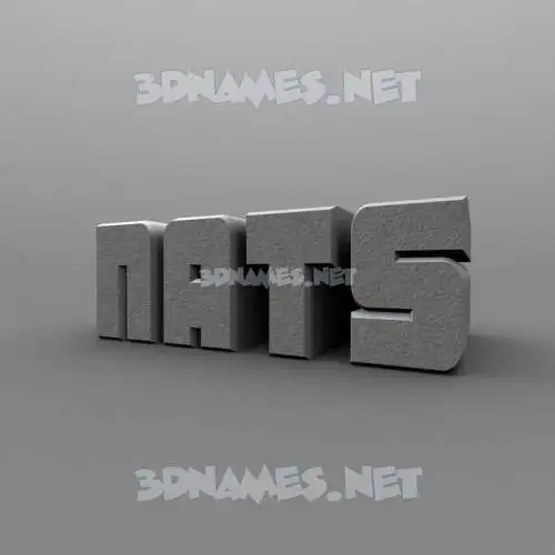nats in Solid Grey style - 3D name wallpaper