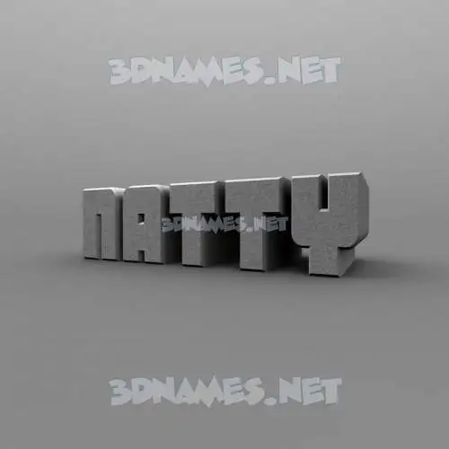 natty in Solid Grey style - 3D name wallpaper natty in Solid Grey style - 3D name wallpaper