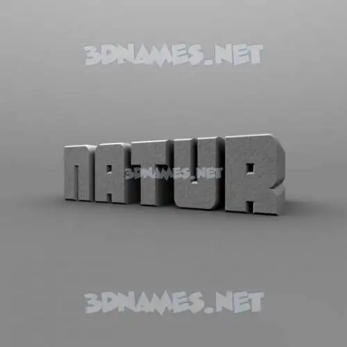 natur in Solid Grey style - 3D name wallpaper